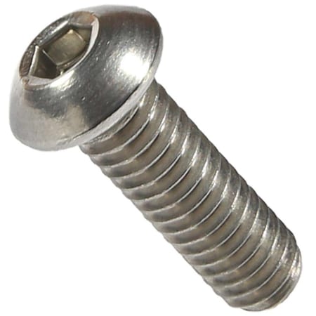M8-1.25 Socket Head Cap Screw, Plain Stainless Steel, 16 Mm Length, 100 PK